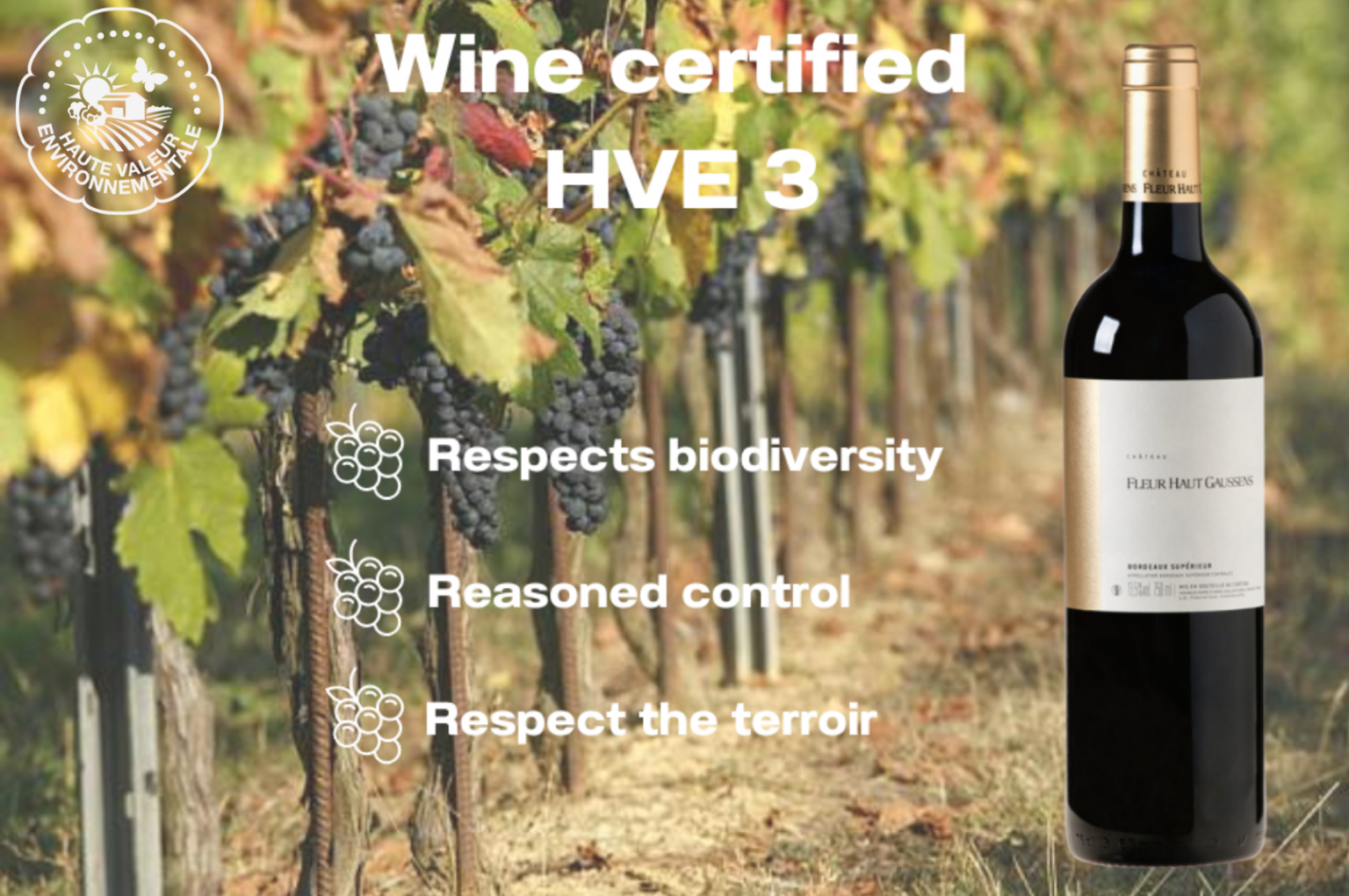 Château Fleur Haut Gaussens certified HVE 3 since 2017! - Chateau Fleur ...